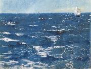 William Stott of Oldham Choppy Sea oil on canvas